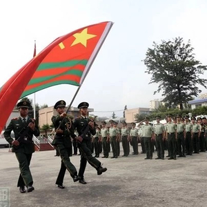 武警部隊軍旗，榮耀的象征與力量的體現(xiàn)，武警部隊軍旗，榮耀與力量的象征