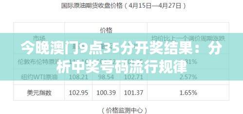 今晚澳門9點(diǎn)35分特號(hào)